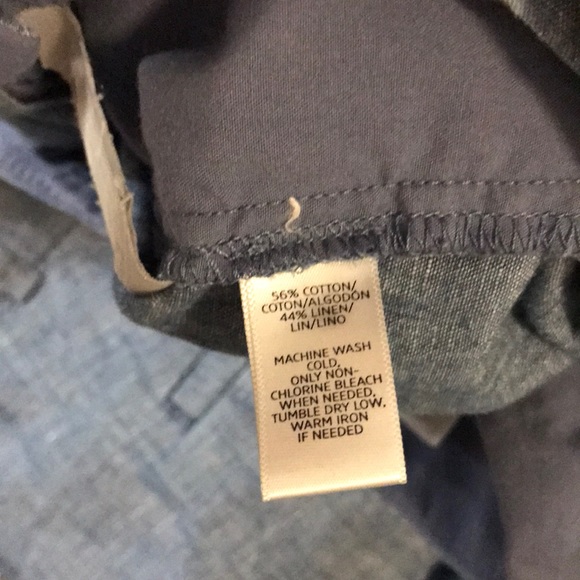 LOFT chambray linen scalloped shorts- size 6 - Picture 4 of 5